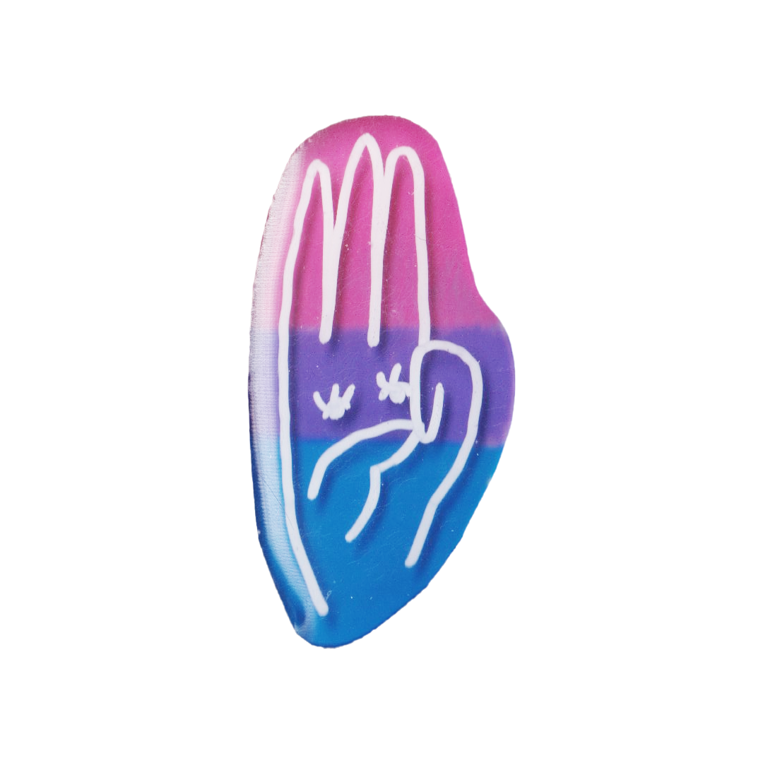 Three-finger Salute Pin (Pride)