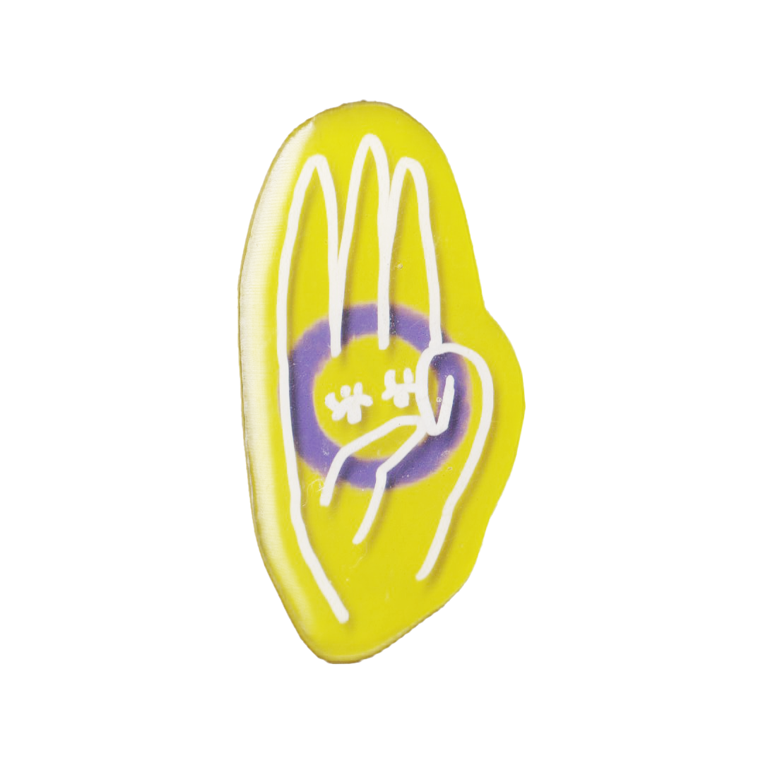 Three-finger Salute Pin (Pride)